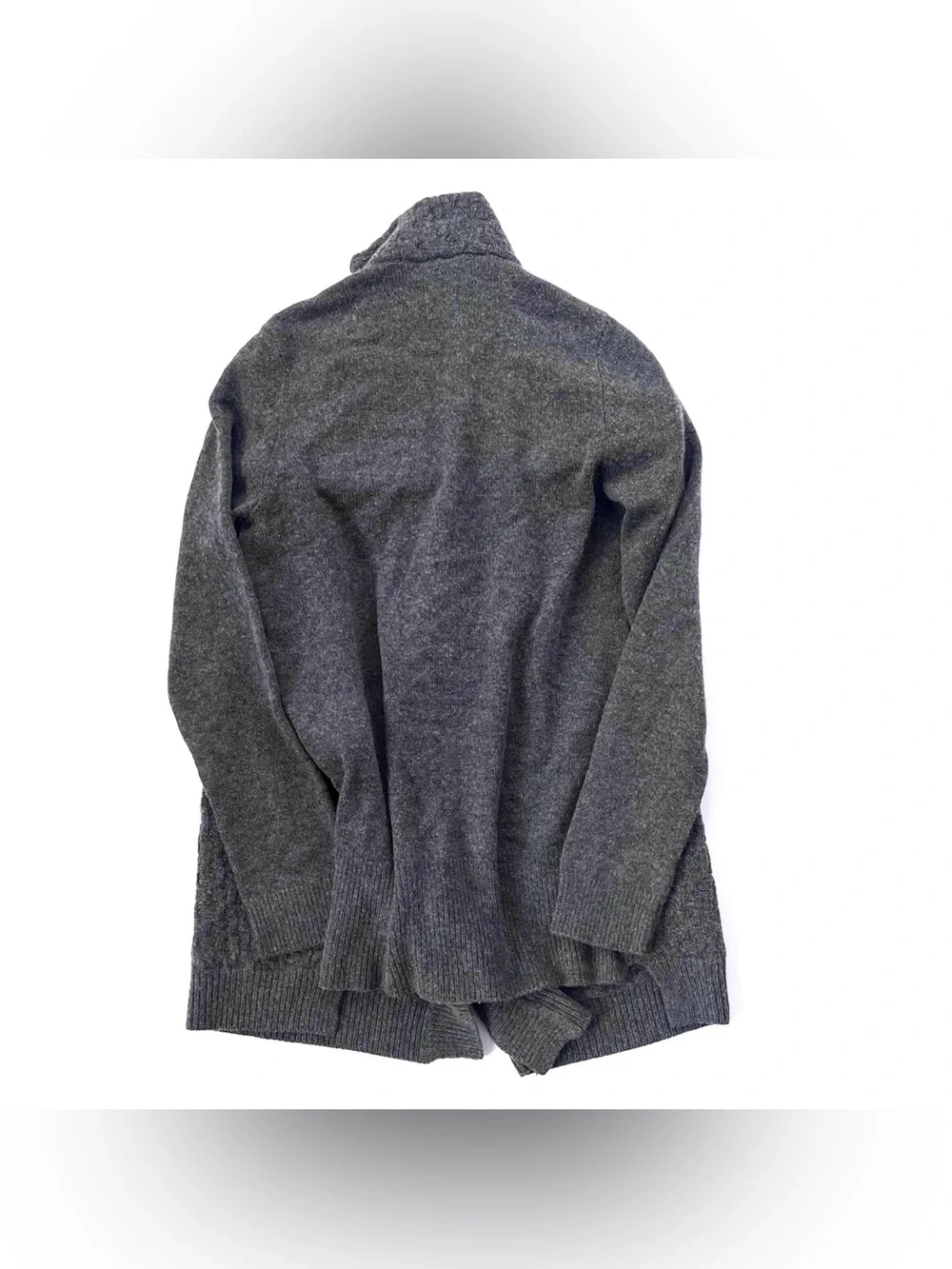 Women’s Vince Wool & Cashmere Blend Cardigan Shawl Sweater in Dark Grey (Medium)